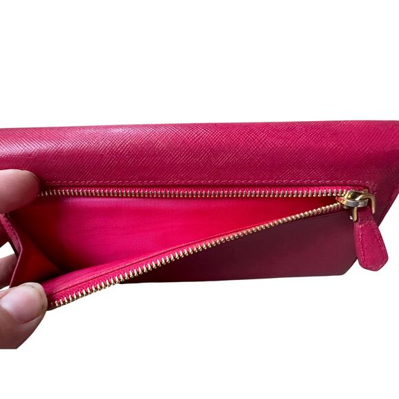 PRADA Milano Fiocco Ribbon Saffiano Leather Long Wallet - Picture 4 of 11